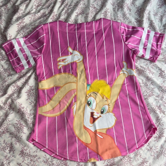 Warner Bros. Lola Bunny | Girl’s Pink Striped Jersey - Picture 4 of 4